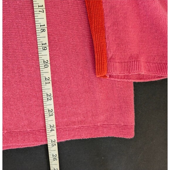 Eileen Fisher Women's LG Pink Organic Linen Boat Neck Sweater - Picture 7 of 7